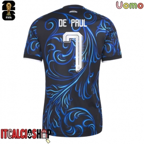 Argentina Rodrigo De Paul #7 Seconda Maglia Mondiali 2026 Manica Corta